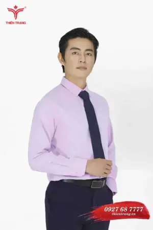 Trước áo sơ mi công sở nam TTDNGASMDNM4 màu tím