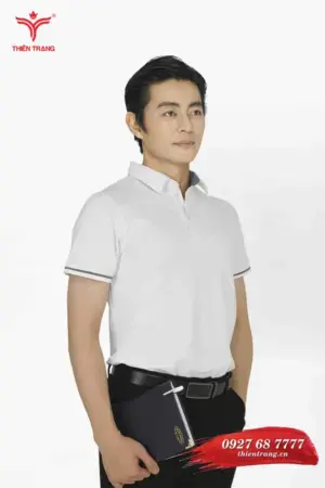Trước áo thun công sở nam TTDNGATDNM1 màu trắng