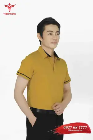 Trước áo thun công sở nam TTDNGATDNM10 màu vàng