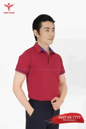 Trước áo thun công sở nam TTDNGATDNM7 màu đỏ