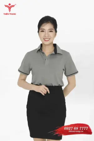 Trước áo thun công sở nữ TTDNGATDNWM3 màu xám