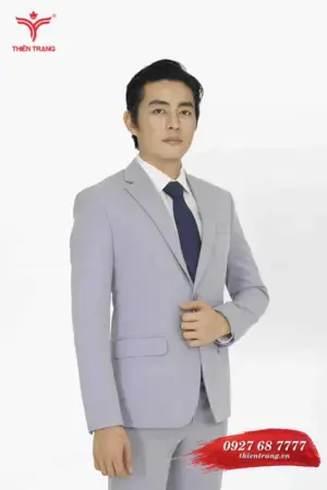 Trước đồng phục Vest nam TTDNGDPVM31 màu xám nhạt