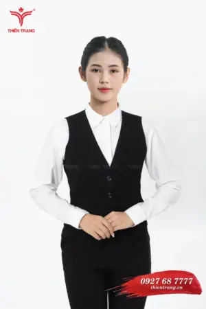 Trước đồng phục nhà hàng âu nữ TTNHANHAWM2 màu đen