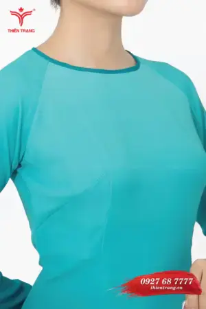 Cổ áo đồng phục lễ tân khách sạn TTNHKSLT5 màu xanh dương