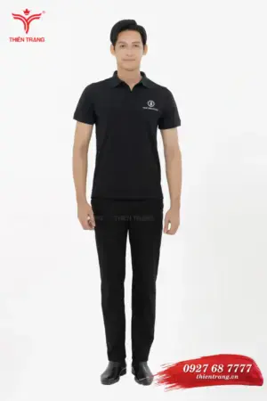 Áo thun cổ bẻ studio TTSTDATCB2 màu đen