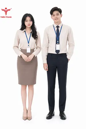Đồng phục nhân viên văn phòng khách sạn TTKSAVP51 màu xanh dương đậm