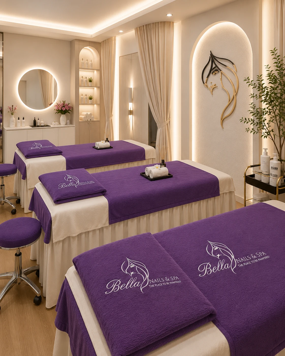 Khăn quấn tóc spa TTSPAKQT4 màu tím