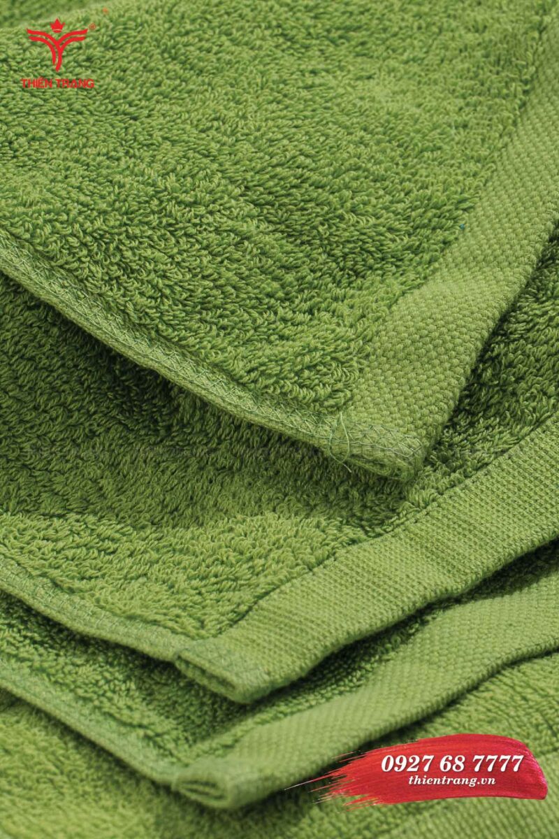 Chi tiết 3 khăn body spa TTSPAKBD62 màu xanh lá cây nhạt