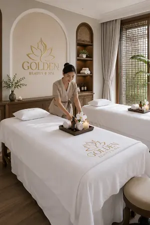 Khăn trải giường spa TTSPAKTG4 màu tím
