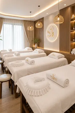 Khăn trải giường spa TTSPAKTG9 màu cam