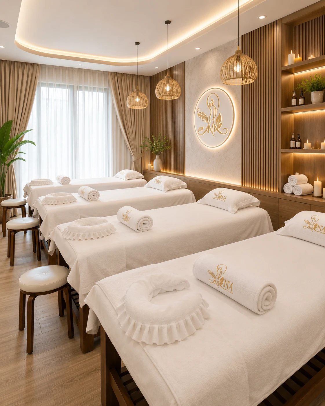 Khăn trải giường spa TTSPAKTG9 màu cam 1 Khăn trải giường spa TTSPAKTG9 màu cam