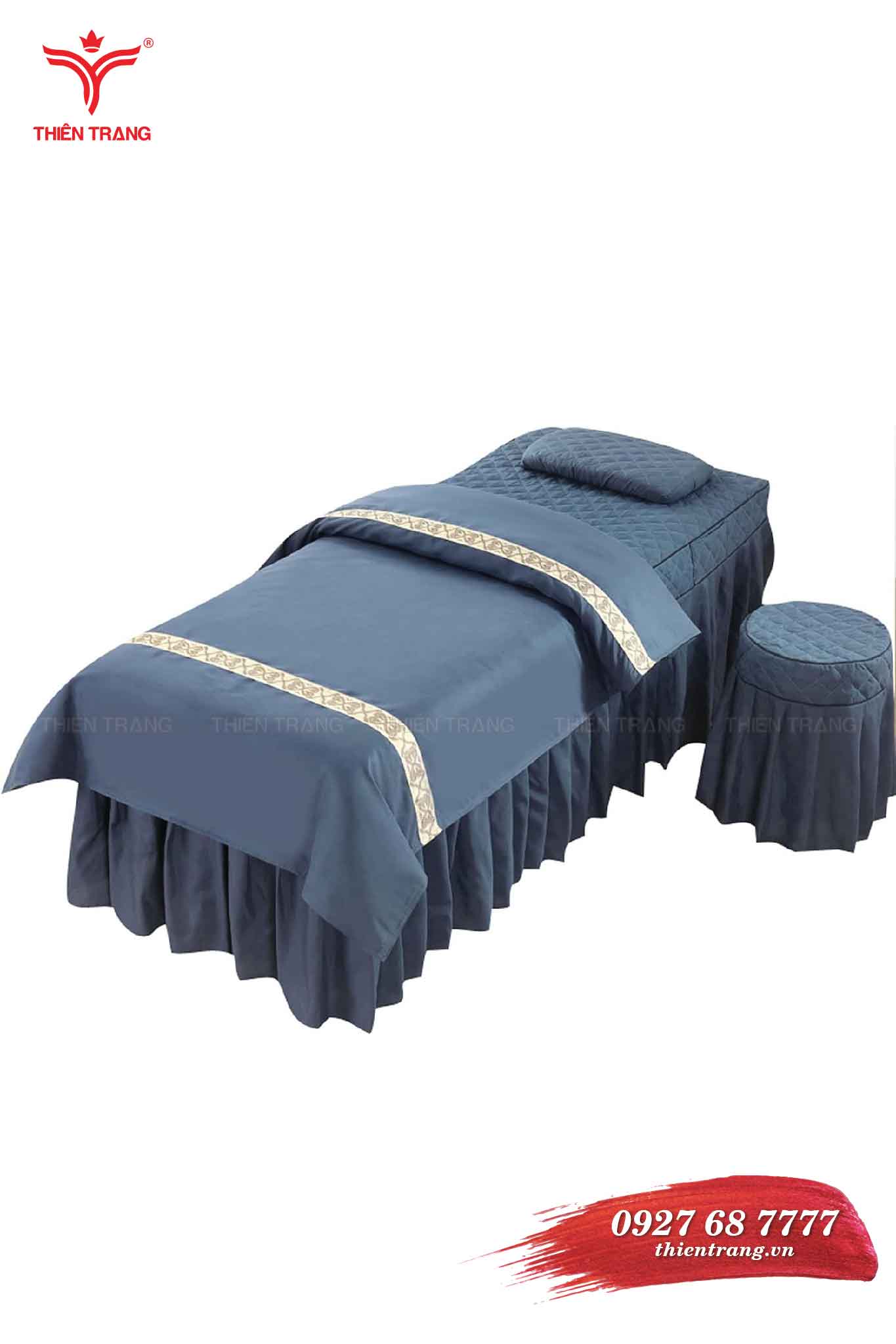 Ga giường spa TTSPAGG51 màu xanh dương đậm