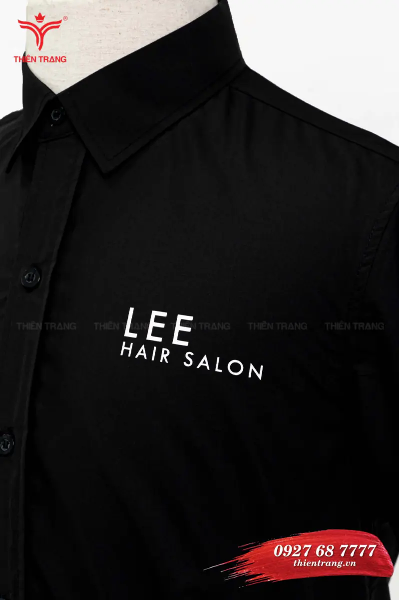Áo sơ mi salon TTHSLASM2 màu đen - Ảnh 3