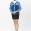Đồng phục áo khoác doanh nghiệp nữ TTDNGAKWM54 màu xanh dương phối đen