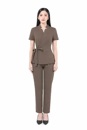 Alternative view of Đồng phục spa khách sạn TTKSASPKWM11 màu nâu