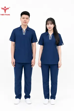 Đồng phục wellness khách sạn TTKSAWNWM1 màu trắng