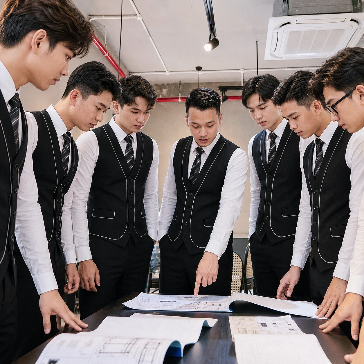 Đồng phục gile nhân viên văn phòng bất động sản