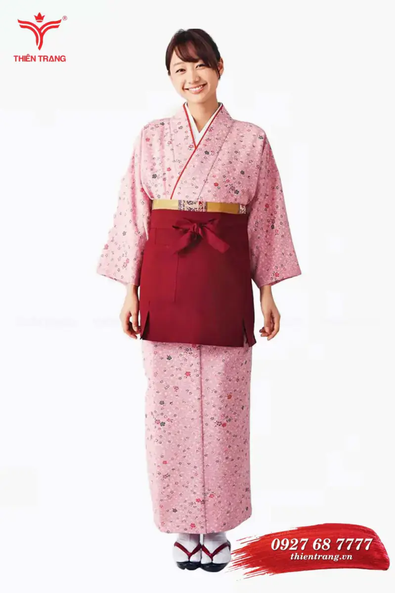 Đồng phục nhà hàng Nhật TTNHANHNWM8 màu hồng