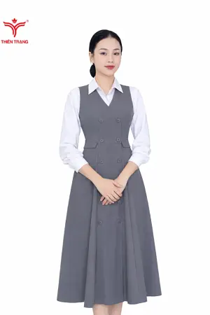 Đồng phục đầm gile công sở cao cấp