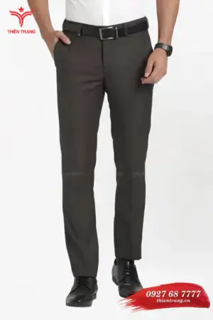 Quần Tây đồng phục doanh nghiệp TTDNGQTM112 màu nâu nhạt