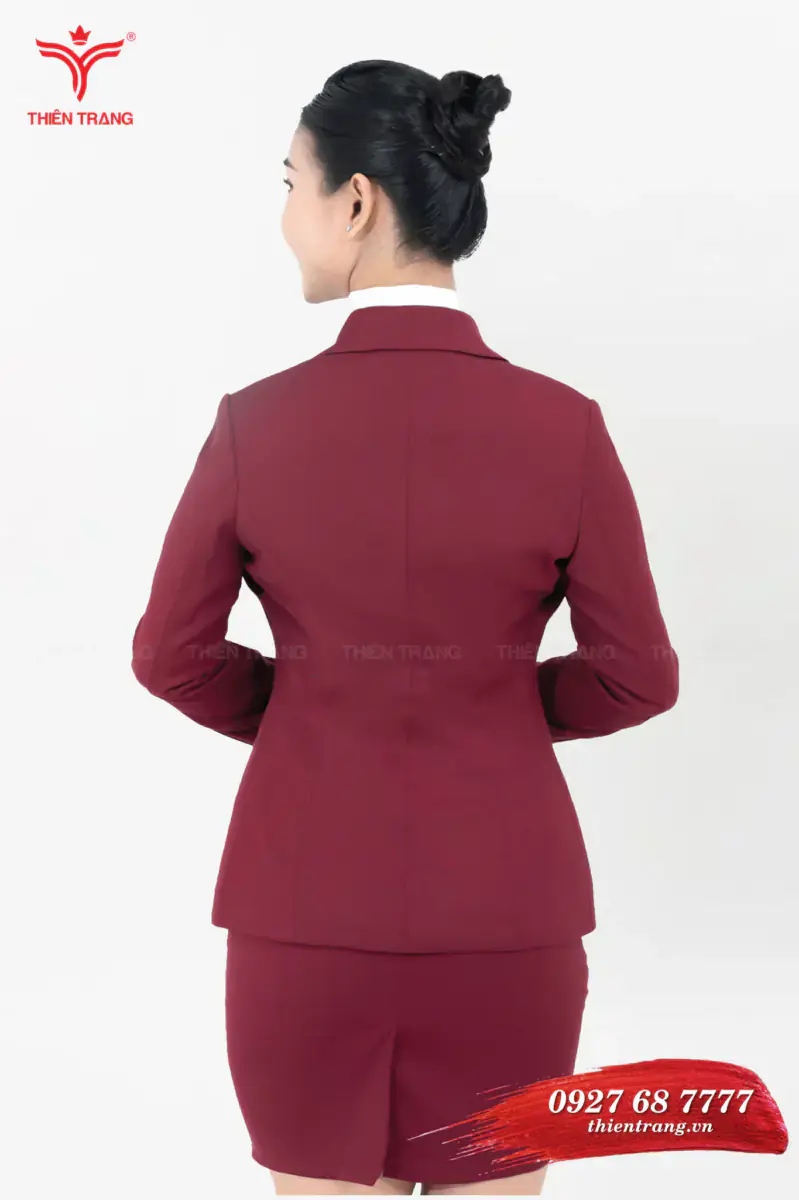 Đồng phục quản lý nhà hàng TTNHAQLWM7 màu đỏ - Ảnh 3