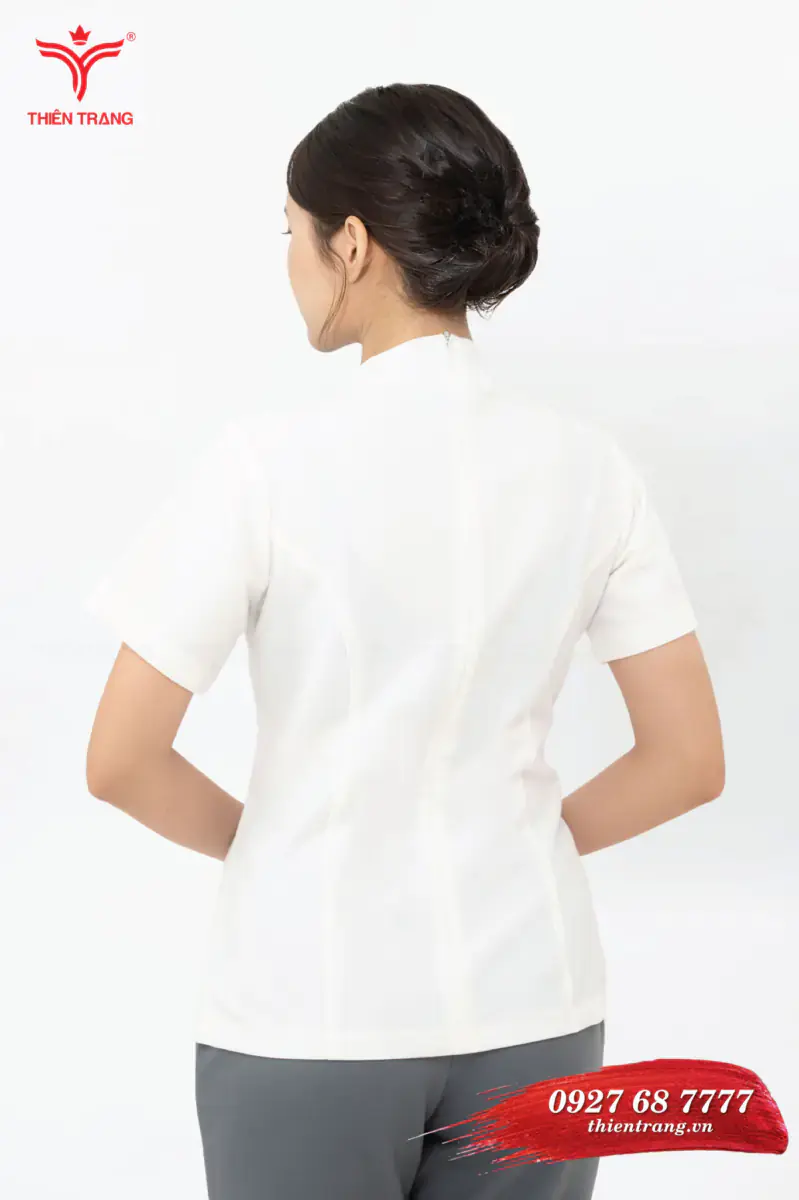 Sau đồng phục wellness khách sạn TTKSAWNWM1 màu trắng