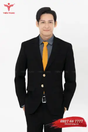 Trước đồng phục quản lý khách sạn TTKSAQLM2 màu đen