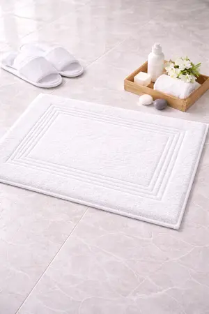 Alternative view of Khăn lau chân màu trắng 45x65cm