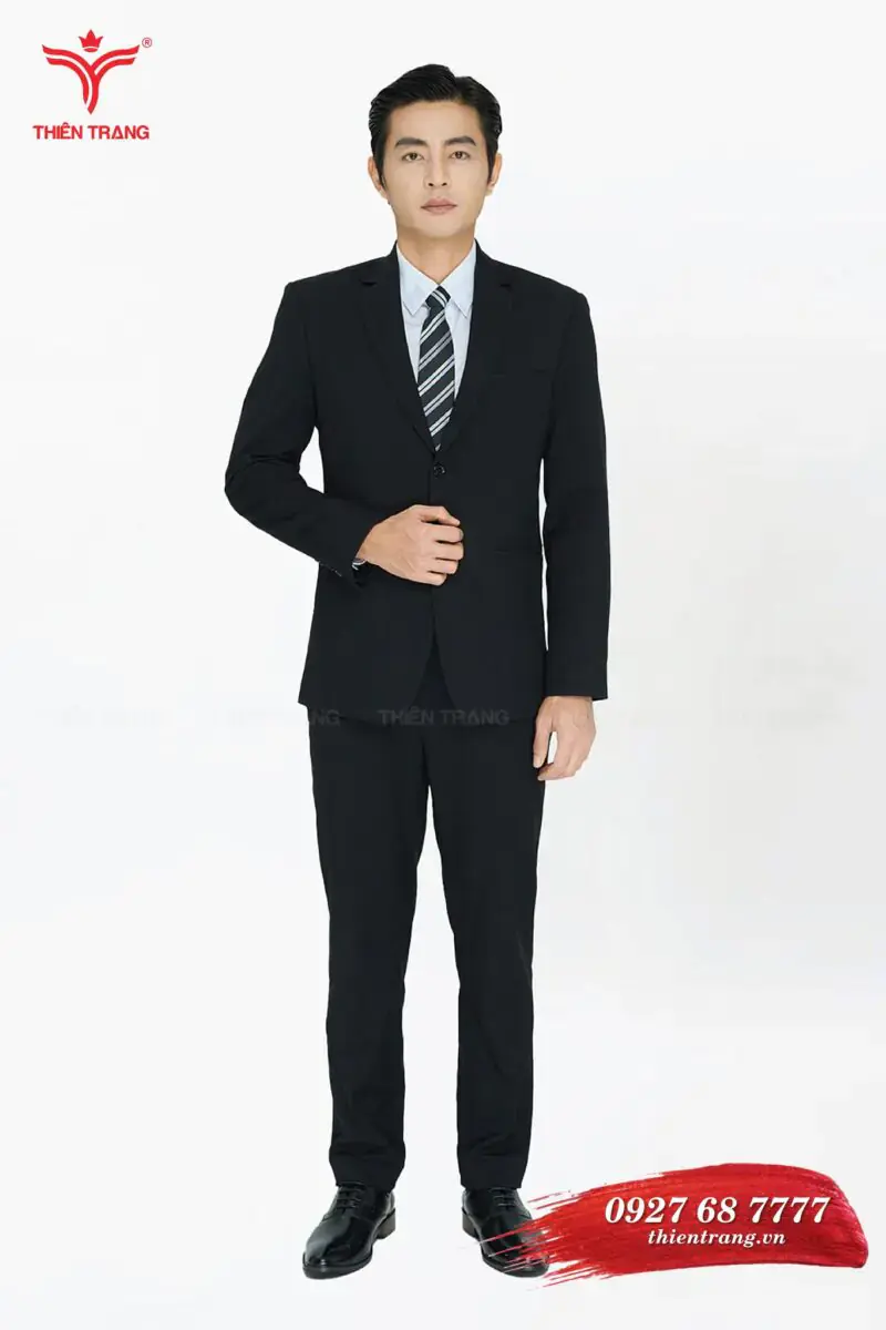Đồng phục Vest nam màu đen thanh lịch