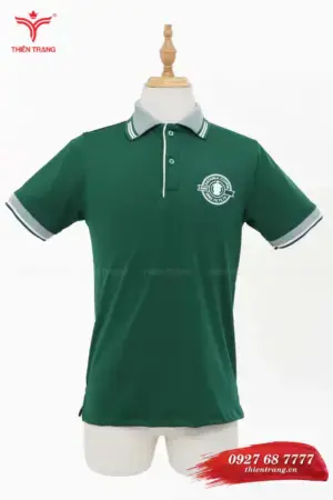 Áo polo đồng phục quán cafe TTCFEATCBF6 màu xanh lá cây