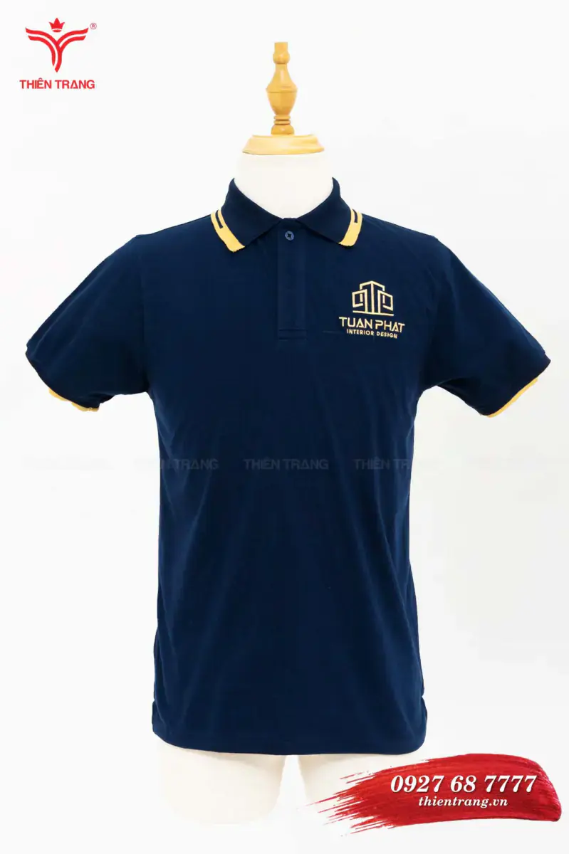 Áo thun công sở nam TTDNGATDNM51 màu xanh dương đậm
