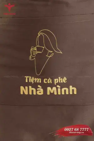 Alternative view of Tạp dề ngắn cafe TTCFETDN11 màu nâu