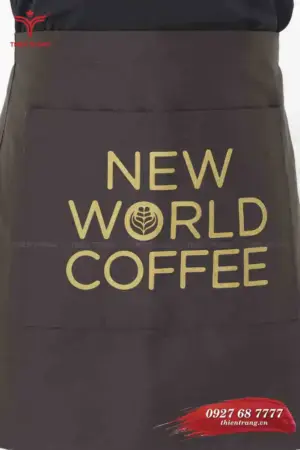 Alternative view of Tạp dề ngắn cafe TTCFETDN111 màu nâu đậm