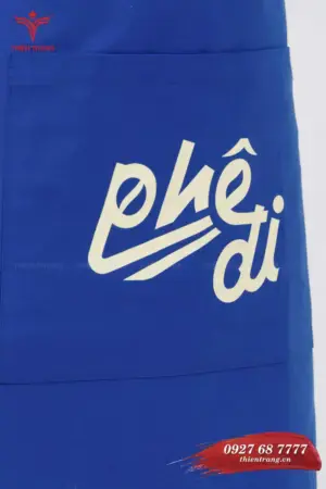 Alternative view of Tạp dề ngắn cafe TTCFETDN5 màu xanh dương