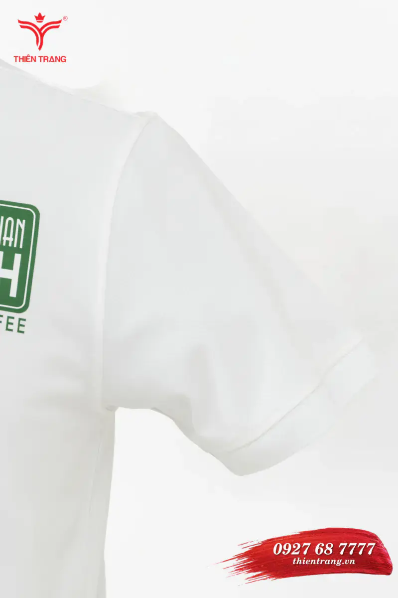 Áo polo đồng phục quán cafe TTCFEATCBF1 màu trắng - Ảnh 4