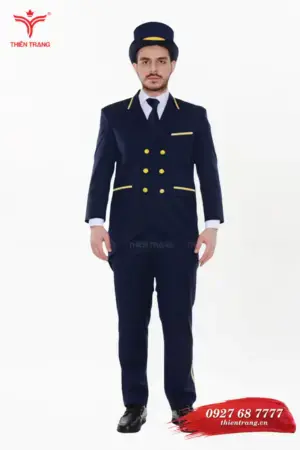 Đồng phục Bell khách sạn TTKSABLL27 màu đen phối vàng