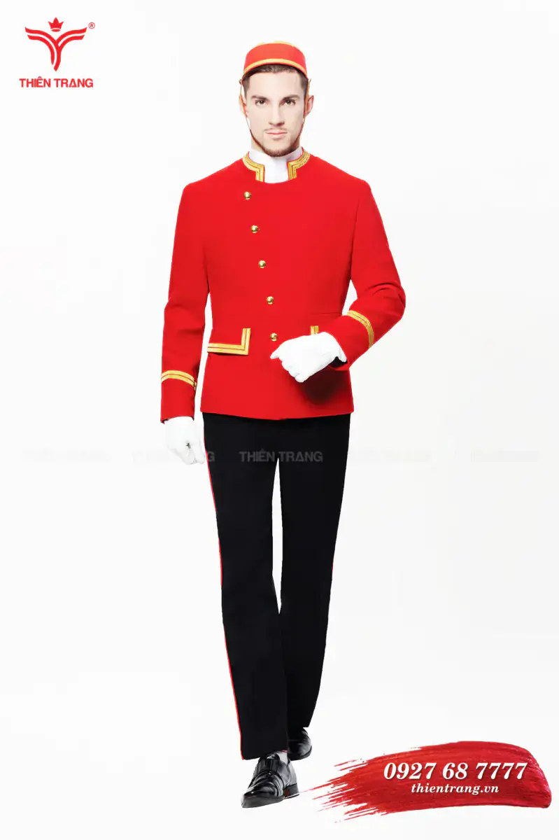 Đồng phục Bell khách sạn TTKSABLL7 màu đỏ