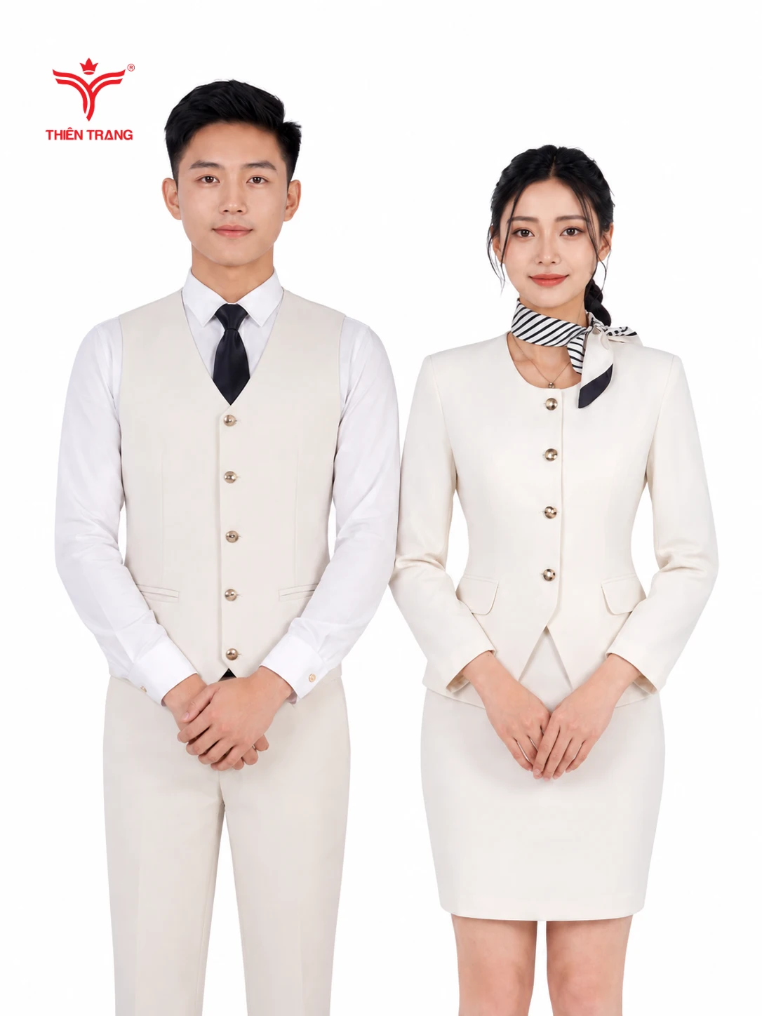 Đồng phục lễ tân khách sạn cổ điển