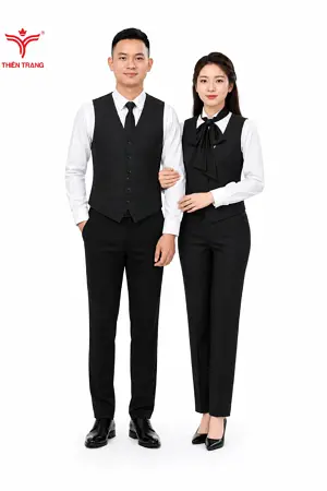Alternative view of Đồng phục lễ tân khách sạn TTKSALTM2 màu đen