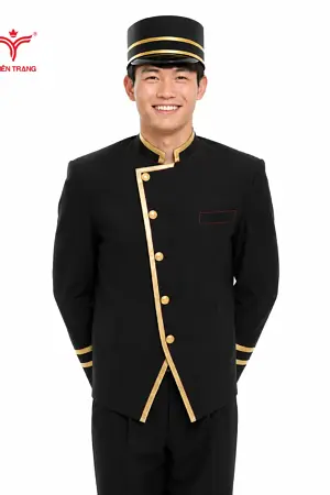 Đồng phục Bell khách sạn có nón TTKSABLL7 màu đỏ