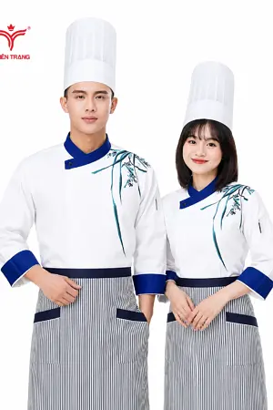 Alternative view of Đồng phục bếp khách sạn nữ TTKSADBKSWM2 màu đen