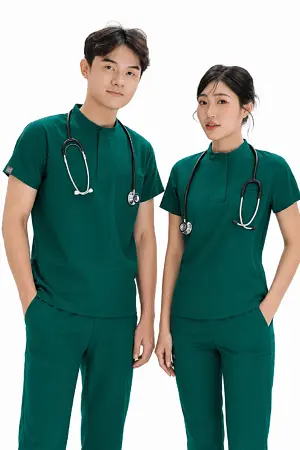 Alternative view of Đồng phục wellness khách sạn TTKSAWNWM61 màu xanh lá cây đậm