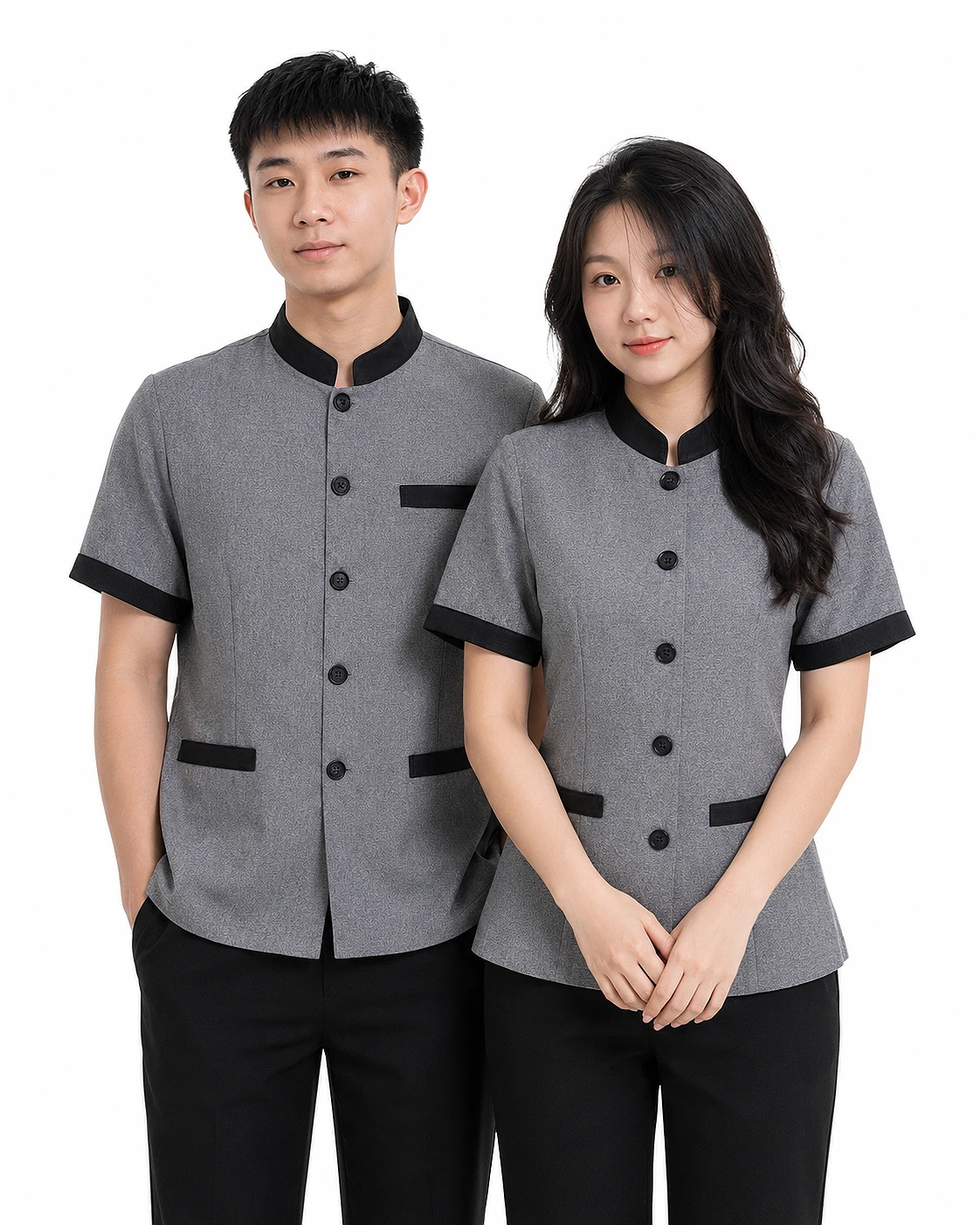 Đồng phục buồng phòng khách sạn TTKSABP51 màu xanh dương đậm
