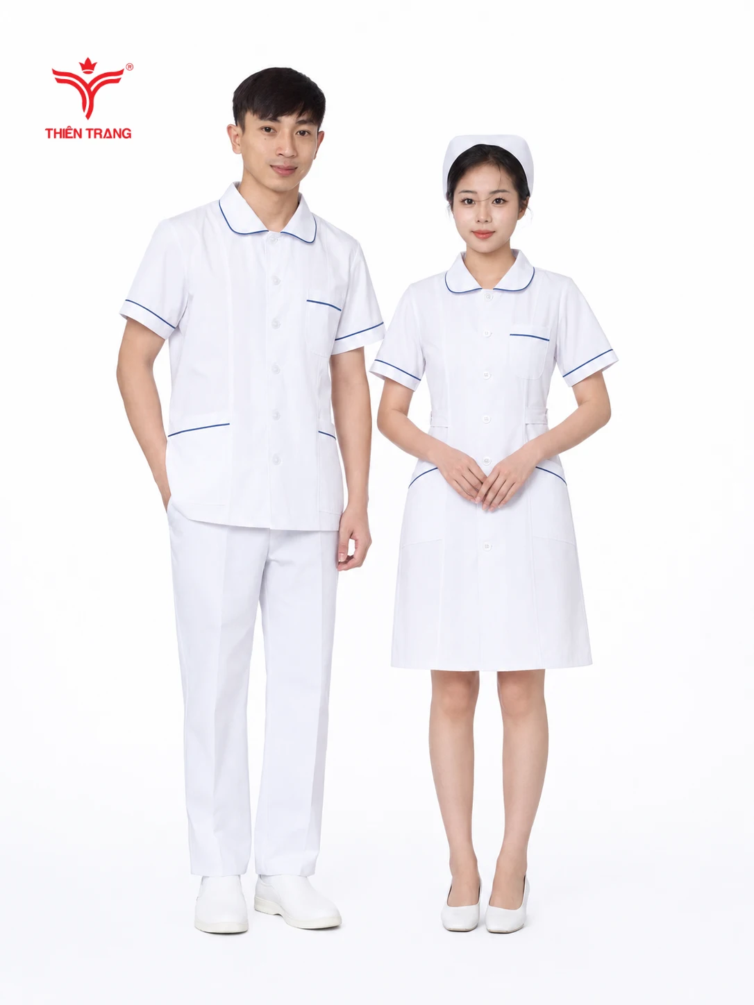Đồng phục wellness khách sạn TTKSAWNWM51 màu xanh dương đậm