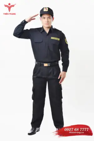 Đồng phục bảo vệ khách sạn có nón TTKSABV2 màu đen