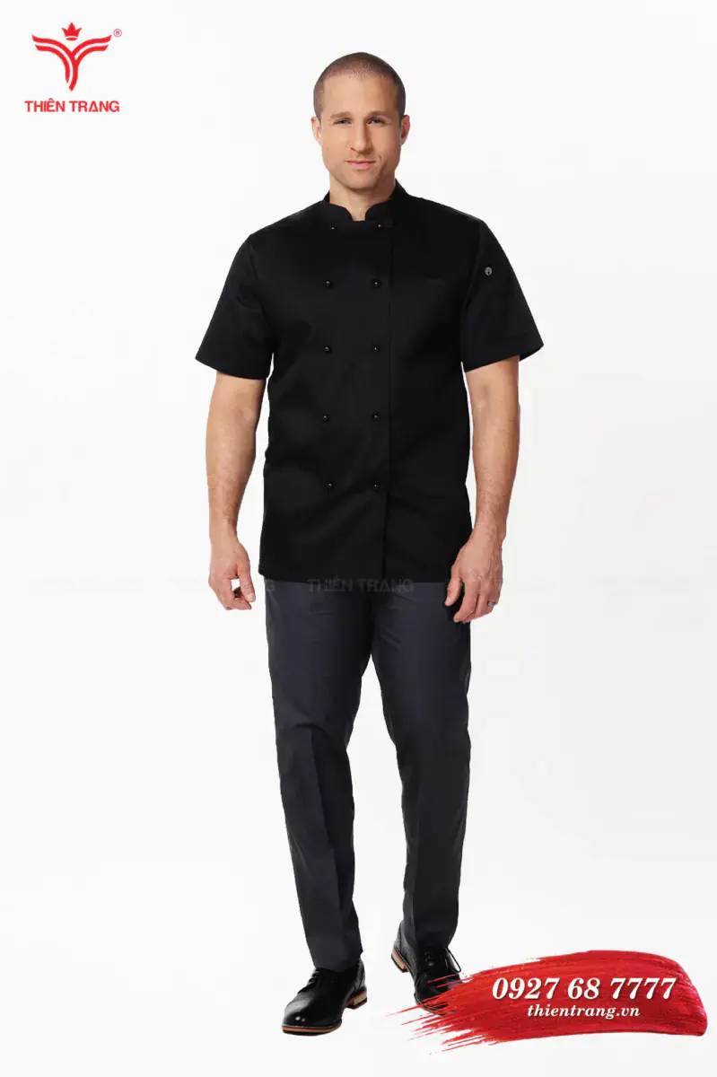 Đồng phục bếp khách sạn TTKSADBKS2 màu đen