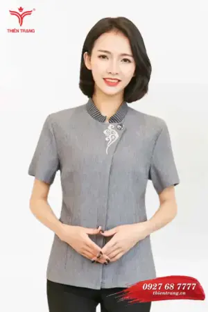 Đồng phục buồng phòng khách sạn TTKSABPWM3 màu xám