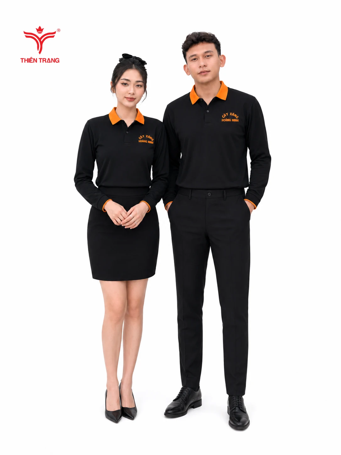 Áo thun công sở nam TTDNGATDNM1E màu trắng phối xanh dương - Ảnh 2