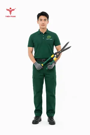 Alternative view of Đồng phục nhân viên cây xanh áo Polo kết hợp quần túi hộp