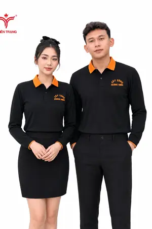 Áo thun công sở nam TTDNGATDNM1E màu trắng phối xanh dương